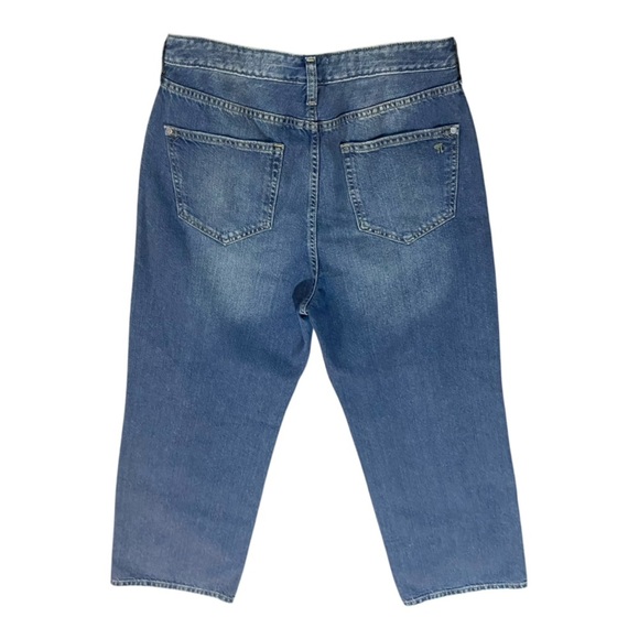 Anthropologie Pilcro The Joey Women's Blue Wide-Leg Jeans Sz 30 Distressed - Picture 4 of 7